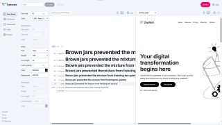 screenshot of typescale.com tool to convey UI