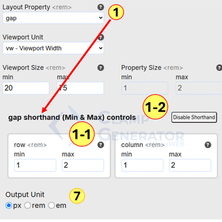 Layout clamp generator for gap for flex and grid with 2-directional shorthand